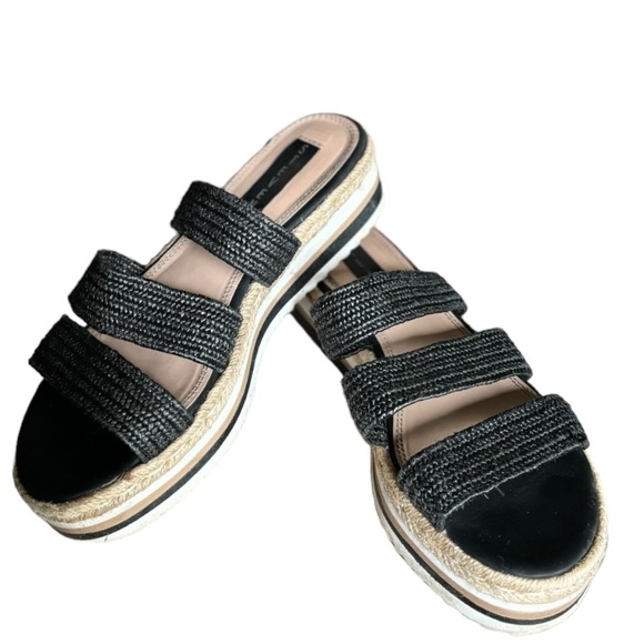 Steven Steve Madden Black Woven Strappy Sandals Size 8 LINZ by Steve Madden - Picture 2 of 12